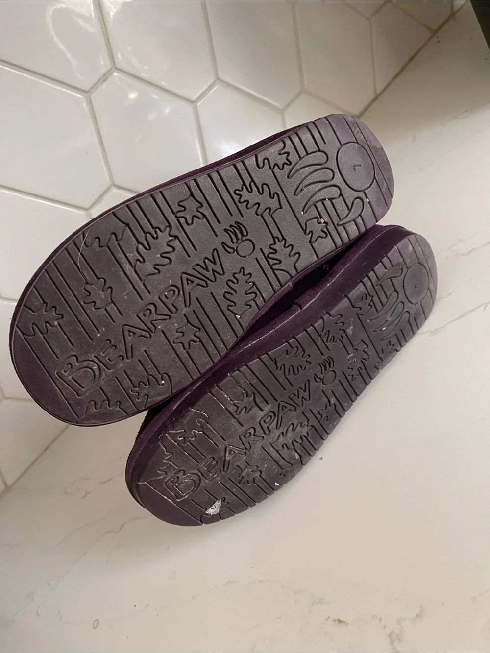 BearPaw Tall Suede Winter Boots in Plum
